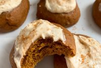 Maple Cream Cheese Frosted Whole Wheat Pumpkin Cookies
