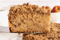 Peach Coffee Cake with Cinnamon Streusel