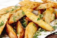 Crispy Garlic Parmesan Potato Wedges Recipe