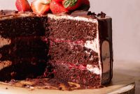 Chocolate Strawberry Layer Cake Recipe