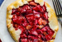 Rustic Strawberry Rhubarb Galette with Flaky Crust