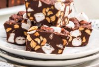 Homemade Rocky Road Fudge Recipe