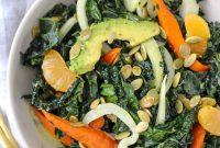 Massaged Kale Salad with Avocado and Citrus Vinaigrette