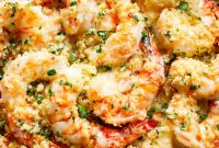 Crispy Oven-Baked Shrimp Scampi Recipe with Garlic Butter