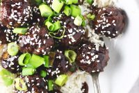 Mongolian Beef Meatballs with Hoisin Glaze