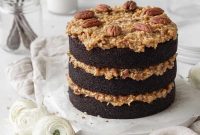 Gluten Free German Chocolate Cake with Coconut Pecan Frosting