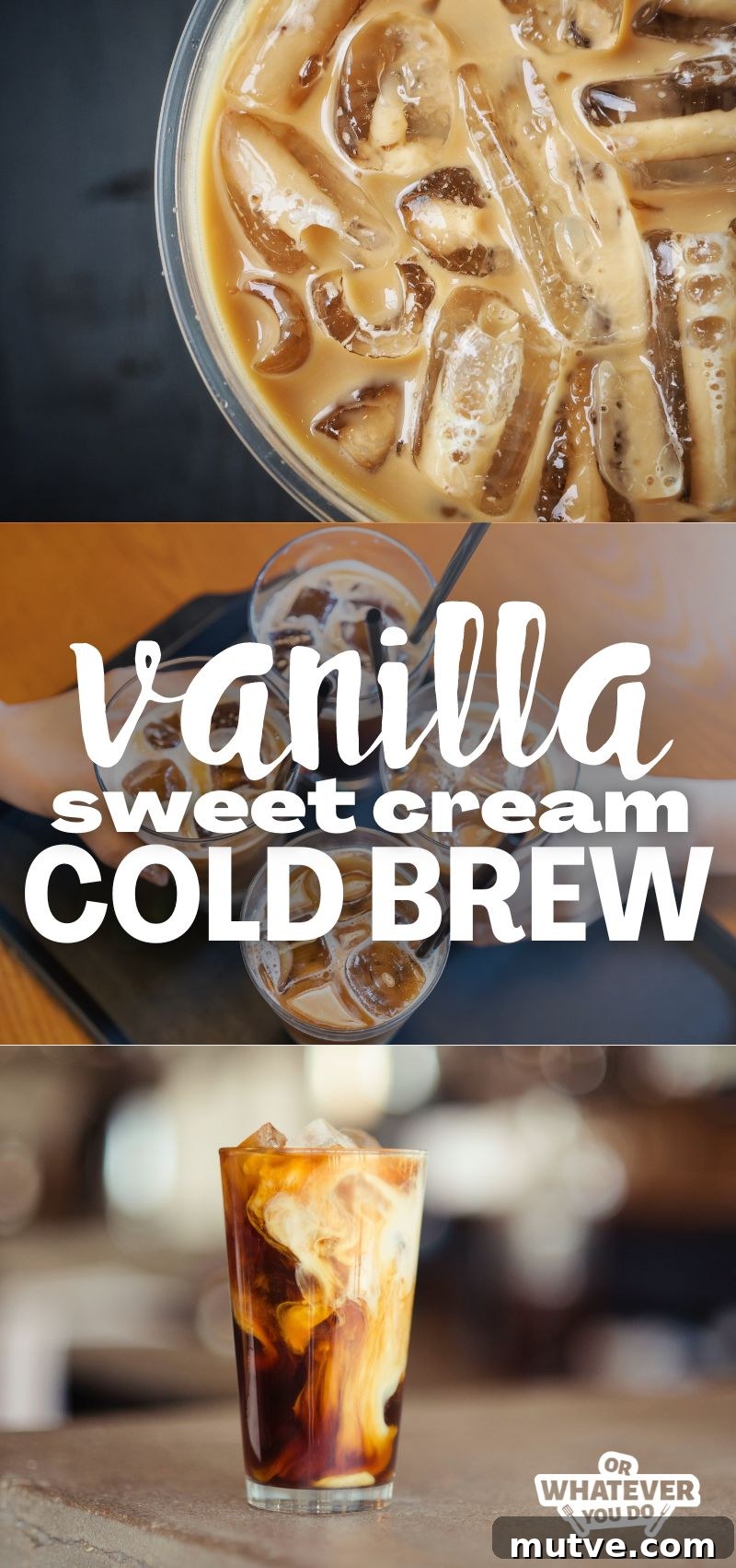 Serving of Vanilla Sweet Cream Cold Brew