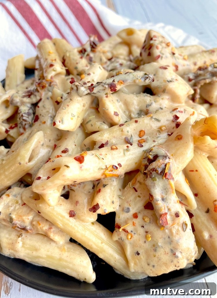 Creamy Sun-Dried Tomato Chicken Pasta Recipe 2 The best cream sun dried tomato pasta recipe! Easy to make with homemade creamy sauce and sautéed chicken.