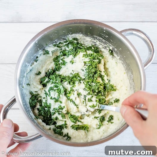 Low-Carb Kale Colcannon Recipe 9 Stirring | Low-Carb, So Simple