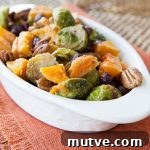 Oven Roasted Butternut Squash and Brussels Sprouts