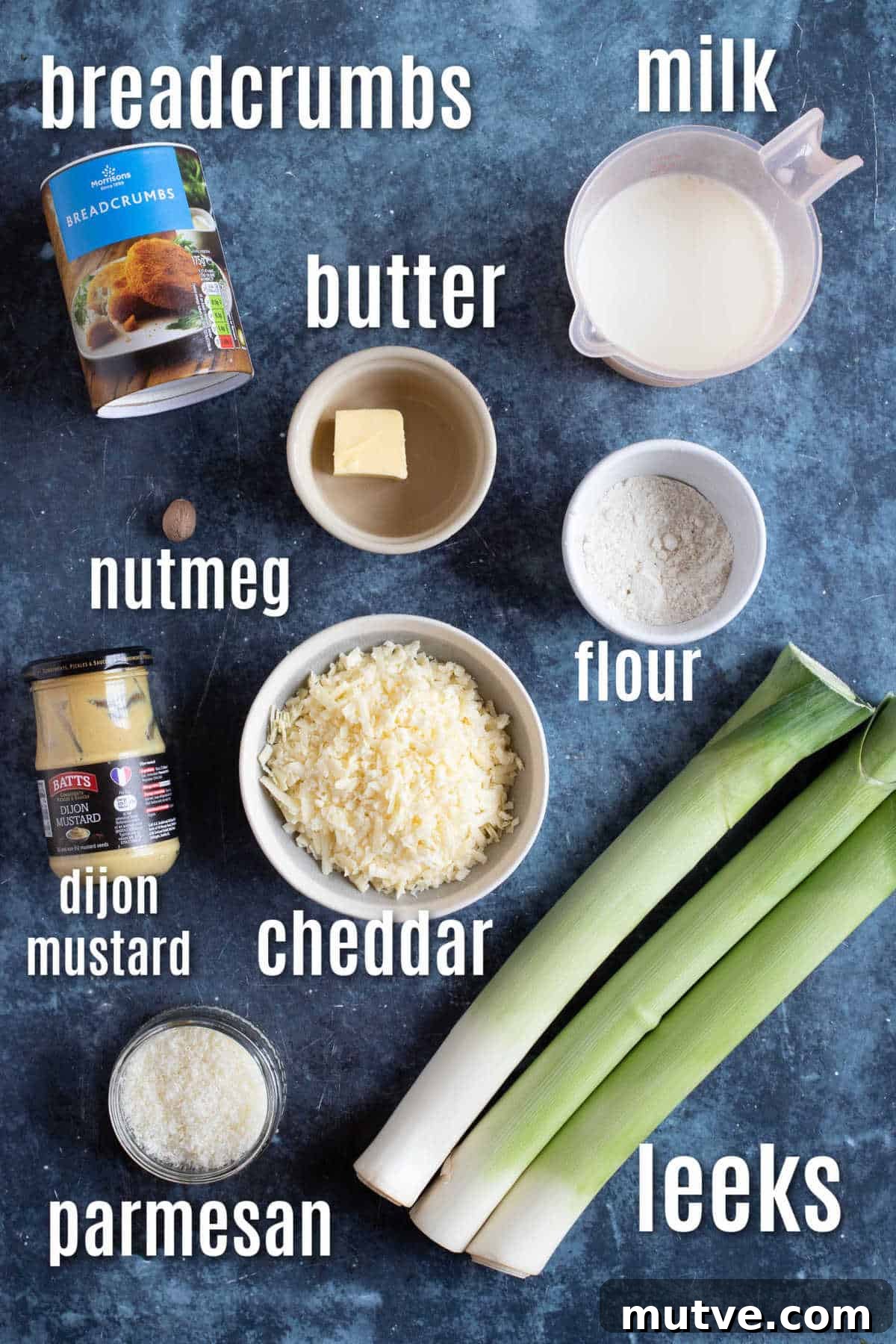 Cheesy Leek Gratin: Creamy Baked Leeks 3 Ingredients for cheesy leeks recipe.