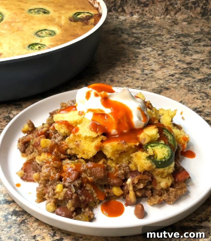 Loaded Cowboy Cornbread Casserole