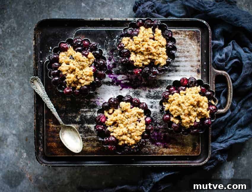 individual blueberry crisps recipe