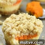 Tray of mini pumpkin cheesecakes