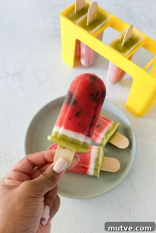Homemade Frozen Strawberry Yogurt Bars Recipe 8 Healthy watermelon popsicles.