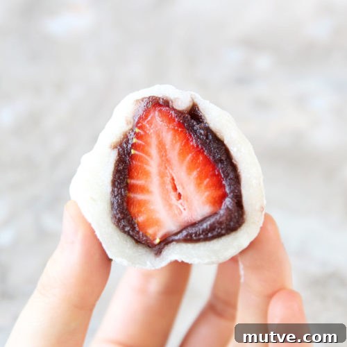 Over 10 Romantic Dessert Recipes for Valentine's Day 11 strawberry daifuku mochi