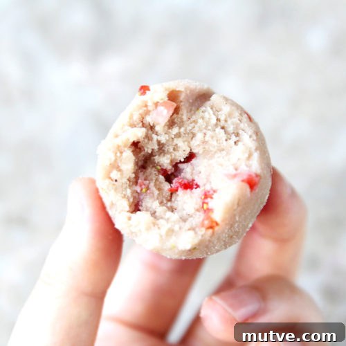 Over 10 Romantic Dessert Recipes for Valentine's Day 12 strawberry protein balls energy balls