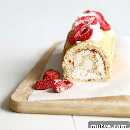 Over 10 Romantic Dessert Recipes for Valentine's Day 3 flourless strawberry swiss roll cake with strawberry cream filling