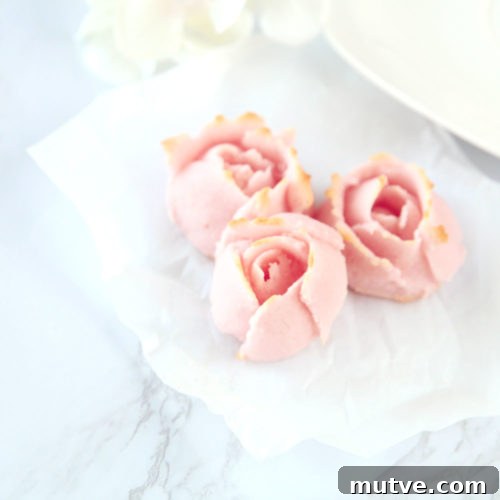 Over 10 Romantic Dessert Recipes for Valentine's Day 9 Rose Shaped White Bean Paste Cookies (Sangtugwaja)