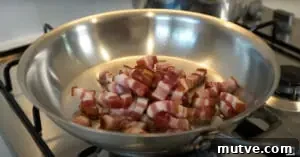 Authentic Bucatini all'Amatriciana with Guanciale and Tomato 5 Fry Guanciale