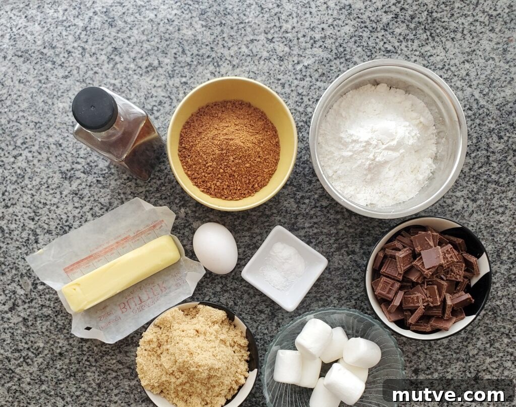 Gluten-Free Smores Cookies with Gooey Marshmallow and Chocolate 3 ingredients needed for cookies