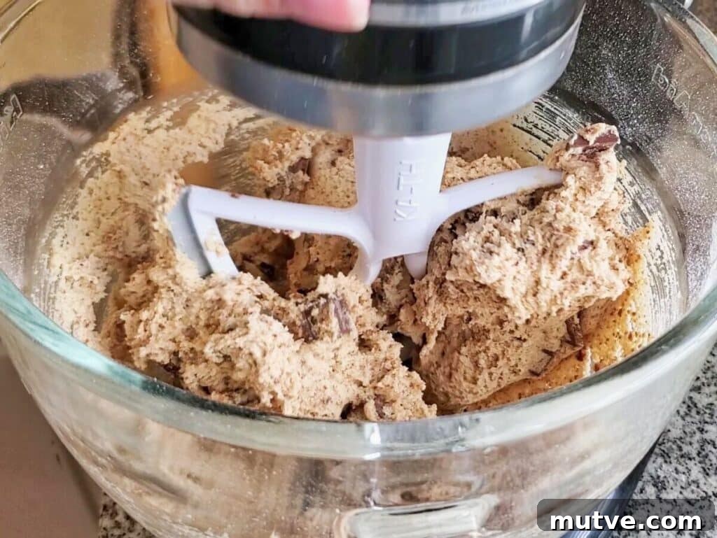 Gluten-Free Smores Cookies with Gooey Marshmallow and Chocolate 7 chocolate pieces added to cookie dough and fully mixed.