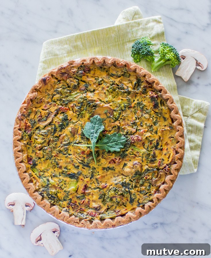 50 Vegan Brunch Recipes to Impress Guests 4 Vegan Broccoli & Kale Tofu Quiche