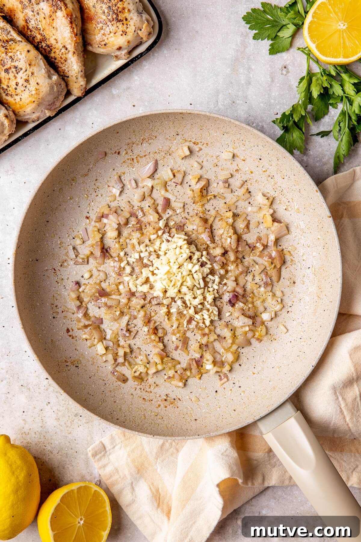 Dairy Free Creamy Lemon Pepper Chicken Recipe 9 Dairy Free Creamy Lemon Pepper Chicken Step 4 - Olivia Adriance