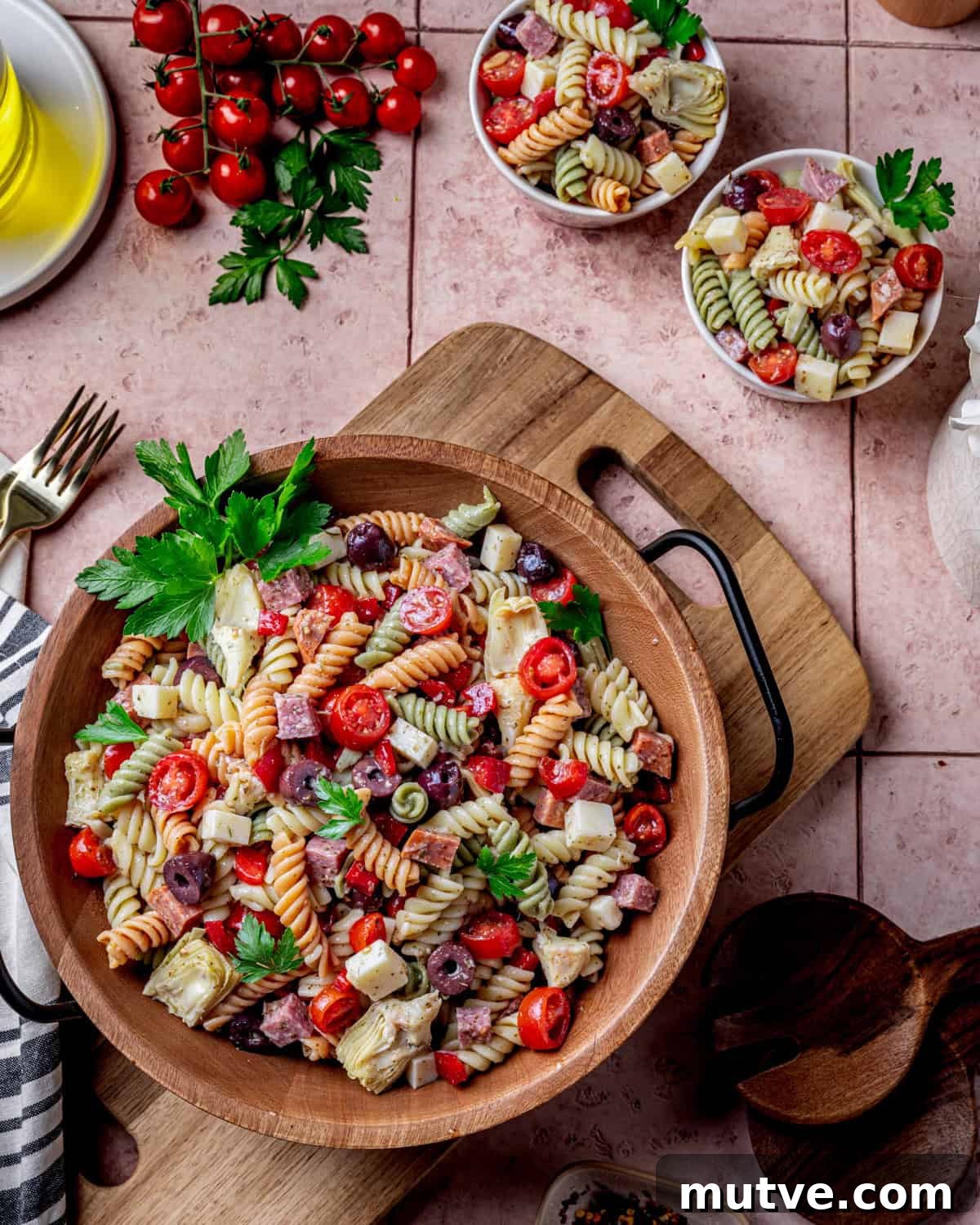 Zesty Italian Pasta Salad with Tangy Homemade Dressing 3 Zesty Italian Pasta Salad