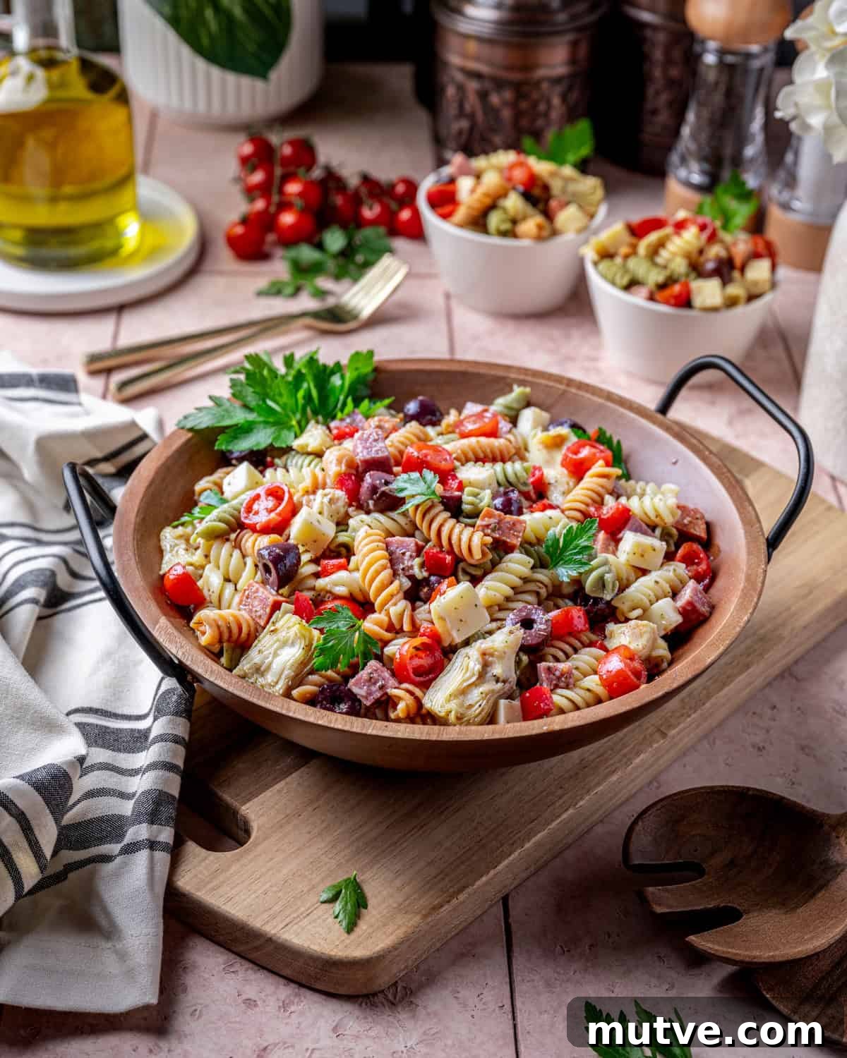 Zesty Italian Pasta Salad with Tangy Homemade Dressing 4 Zesty Italian Pasta Salad