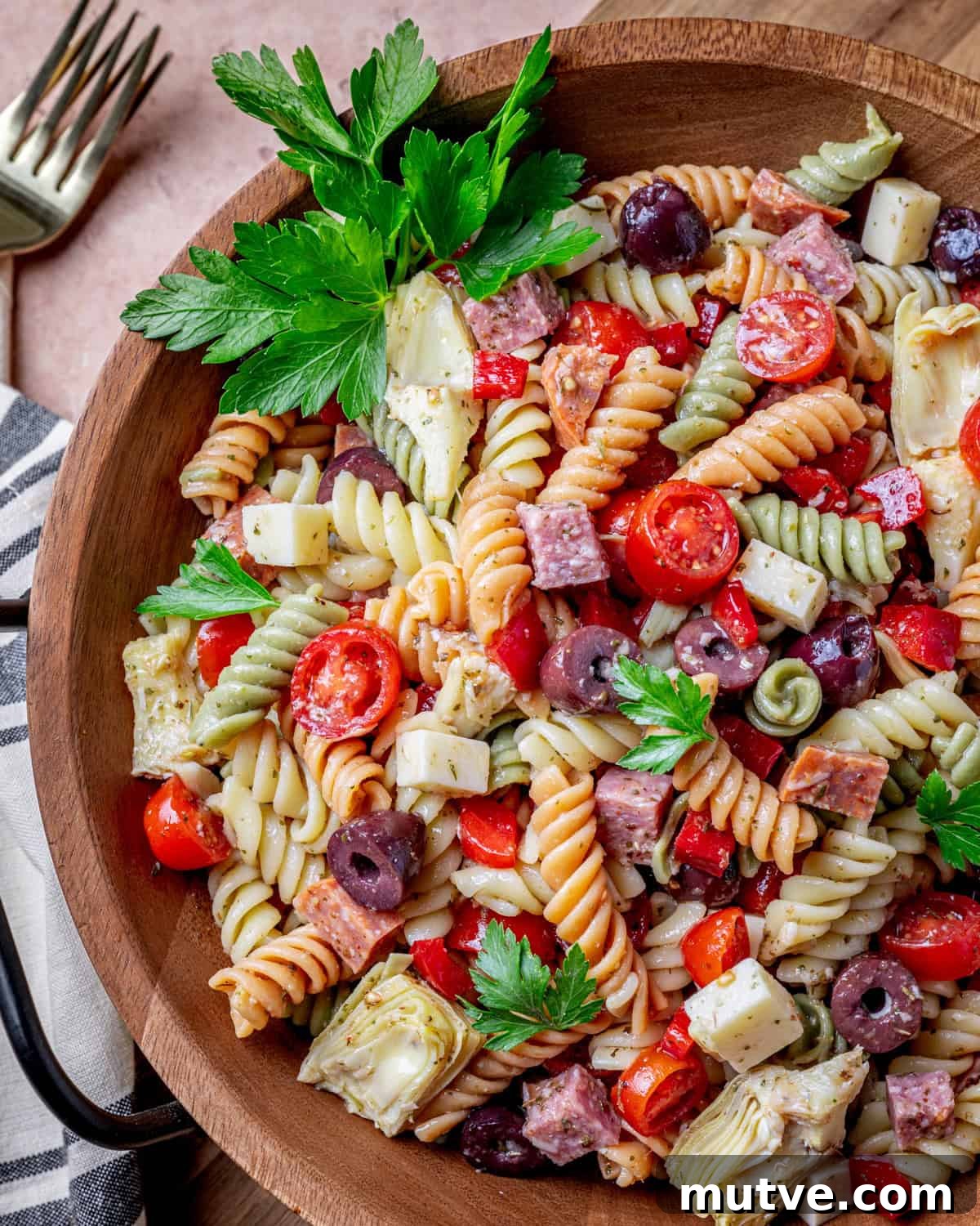 Zesty Italian Pasta Salad with Tangy Homemade Dressing 5 Zesty Italian Pasta Salad