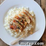 Homemade Teriyaki Chicken and Rice - sticky, sweet homemade teriyaki sauce over grilled chicken and rice