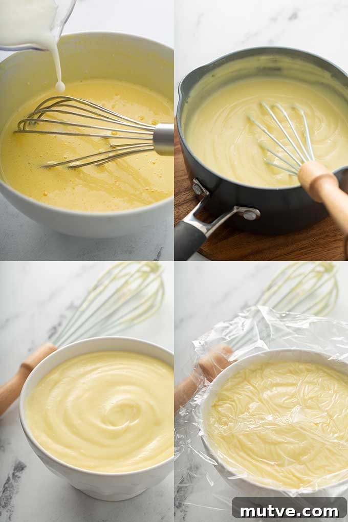How to Make a Fresh Fruit Tart with Vanilla Custard 6 Step by step images on how to make pastry cream.
