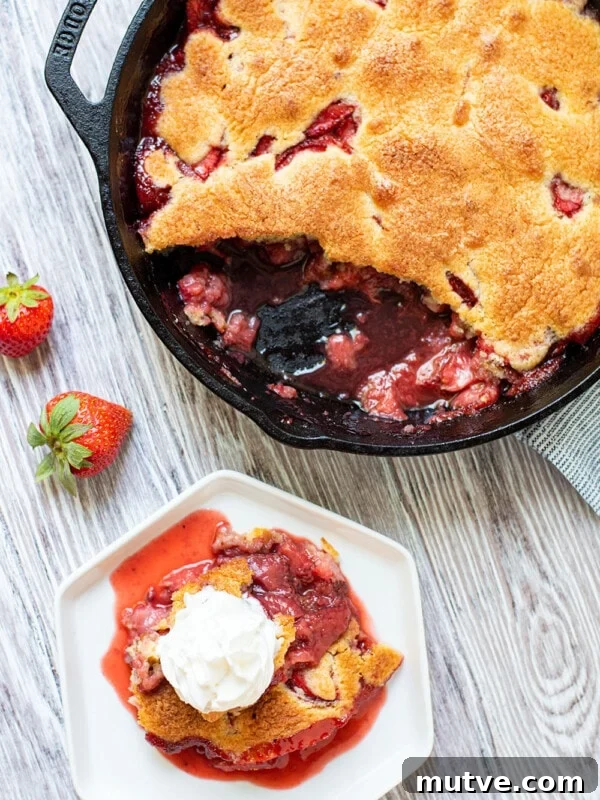Skillet Apple Crisp Recipe with Cinnamon Oat Topping 10 Skillet strawberry cobbler