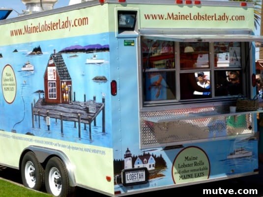 Ordering Lobster Rolls on Weight Watchers at The Lobster Lady 2 The Maine Lobster Lady Food Truck.