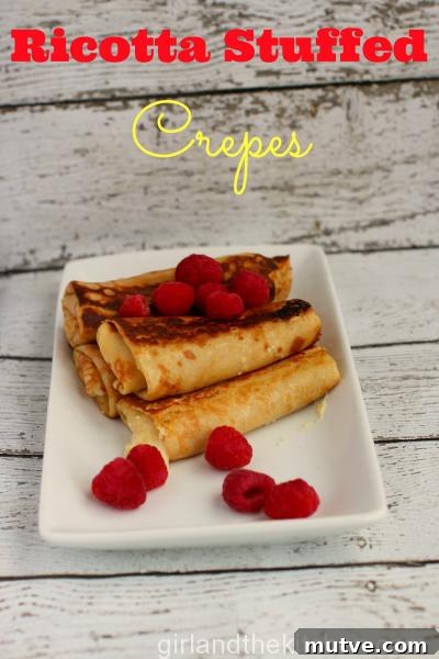 Ricotta-Stuffed Crepes: Creamy Dessert Recipe 3 stuffed crepes/Cheese Blintzes-PINTEREST