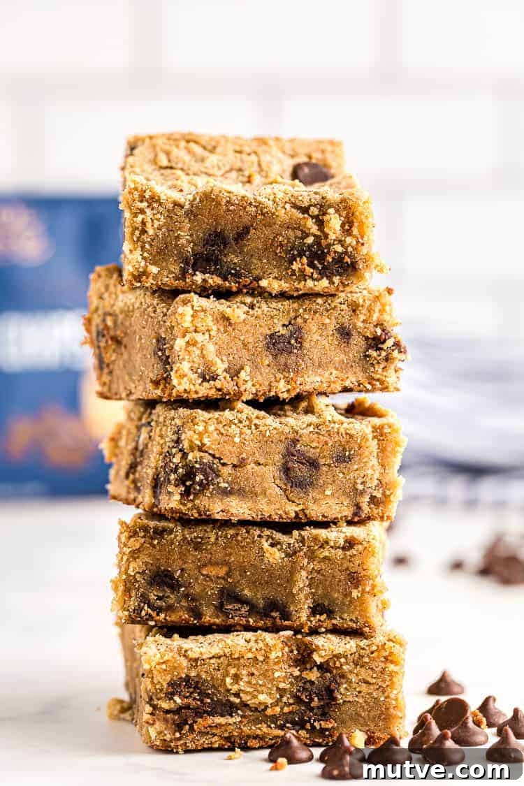 stack of keto peanut butter chocolate chip cookies