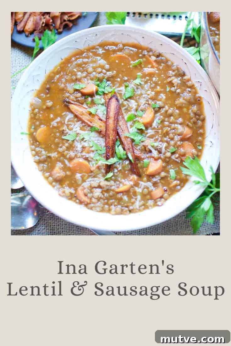 ina garten’s lentil & sausage soup