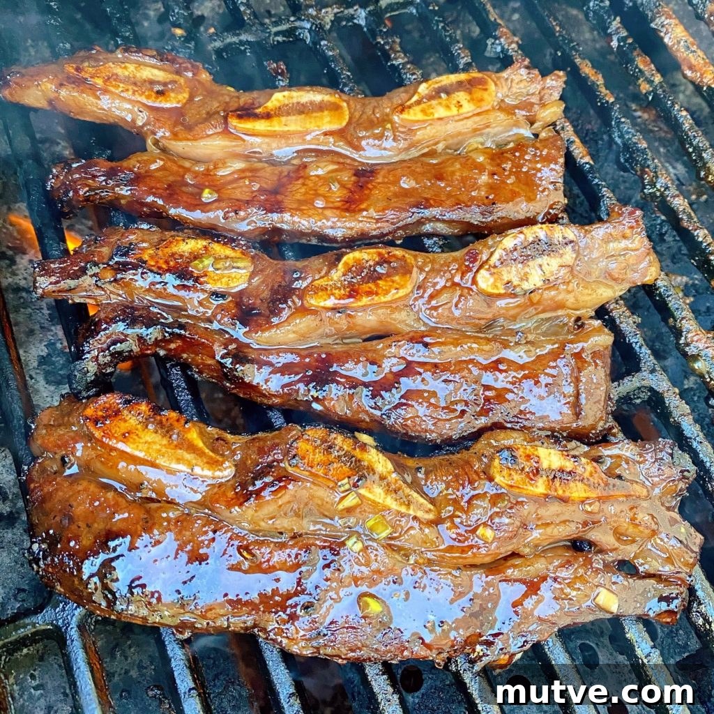 Grilling Short Ribs on the BBQ.