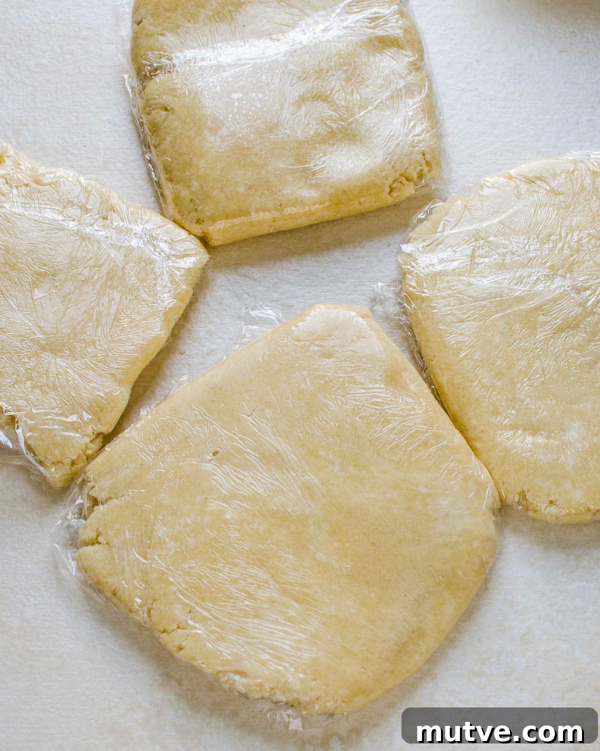 Rustic Strawberry Rhubarb Galette with Flaky Crust 8 Wrapping the crust to refrigerate.