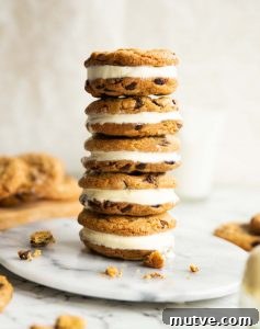 5 ice cream sandwiches stacked on each other on small marble plate