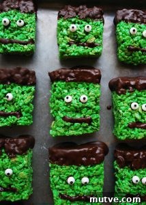 Halloween Vegan Ghost Meringues Recipe (Egg-Free Aquafaba) 9 Frankenstein-Krispies (Gluten-dairy-egg-soy-peanut-tree nut free-vegan-option) Dessert-recipe-by-AllergyAwesomeness.com