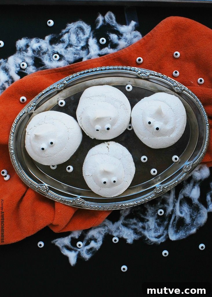 Halloween Vegan Ghost Meringues Recipe (Egg-Free Aquafaba) 4 Allergy-friendly Halloween Treat