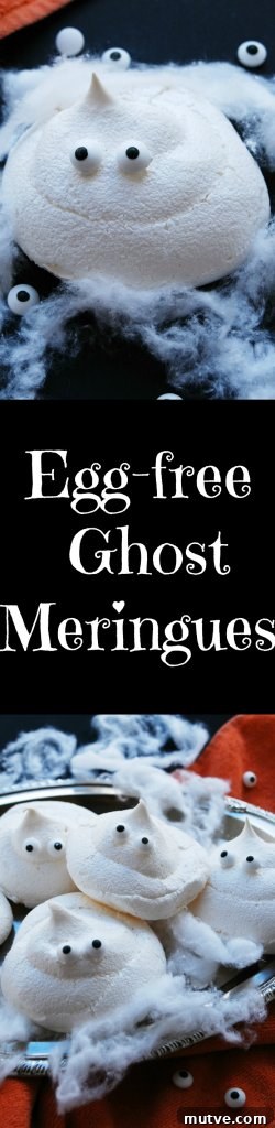 Halloween Vegan Ghost Meringues Recipe (Egg-Free Aquafaba) 7 Egg-free Ghost Meringues Recipe by Allergy Awesomeness