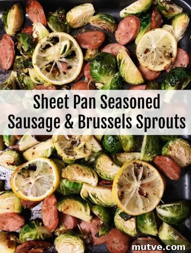 Sheet Pan Sausage and Roasted Brussels Sprouts 8 sausage and brussels sprouts sheet pan pin