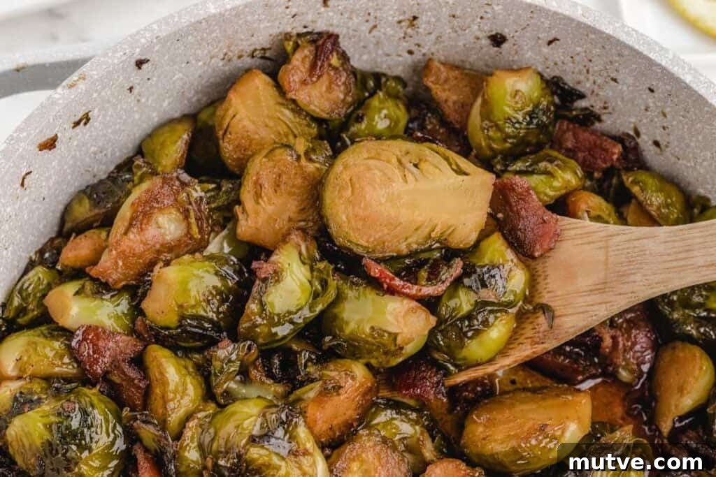 15 Delicious Sides to Serve with Brussels Sprouts 2 brown sugar brussels sprouts close up in pan