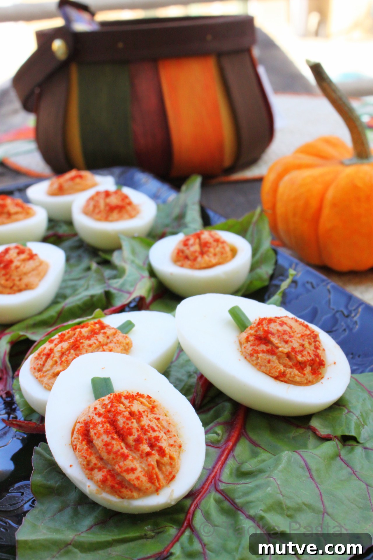 25+ Deviled Egg Recipes for Parties, Holidays and Potlucks 13 deviled egg pumpkins | 25+ Deviled Egg Recipes