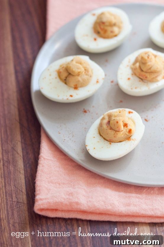 25+ Deviled Egg Recipes for Parties, Holidays and Potlucks 24 2 Ingredient Hummus Deviled Eggs | 25+ Deviled Egg Recipes