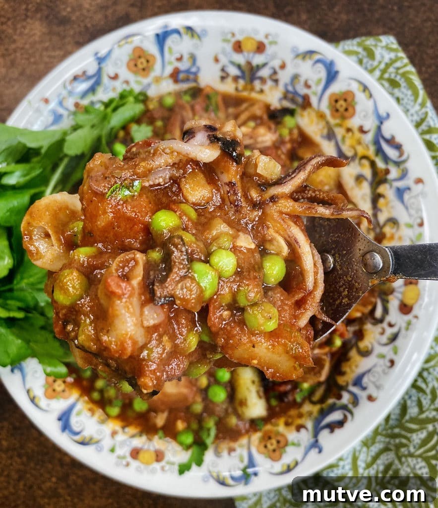 Calamari, Potato and Peas-Plated and Styled