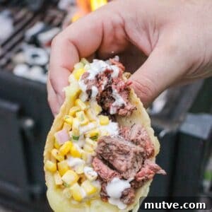 Grilled Steak Tacos with Mexican Street Corn and Cotija 16 Grilled Steak Elote Tacos